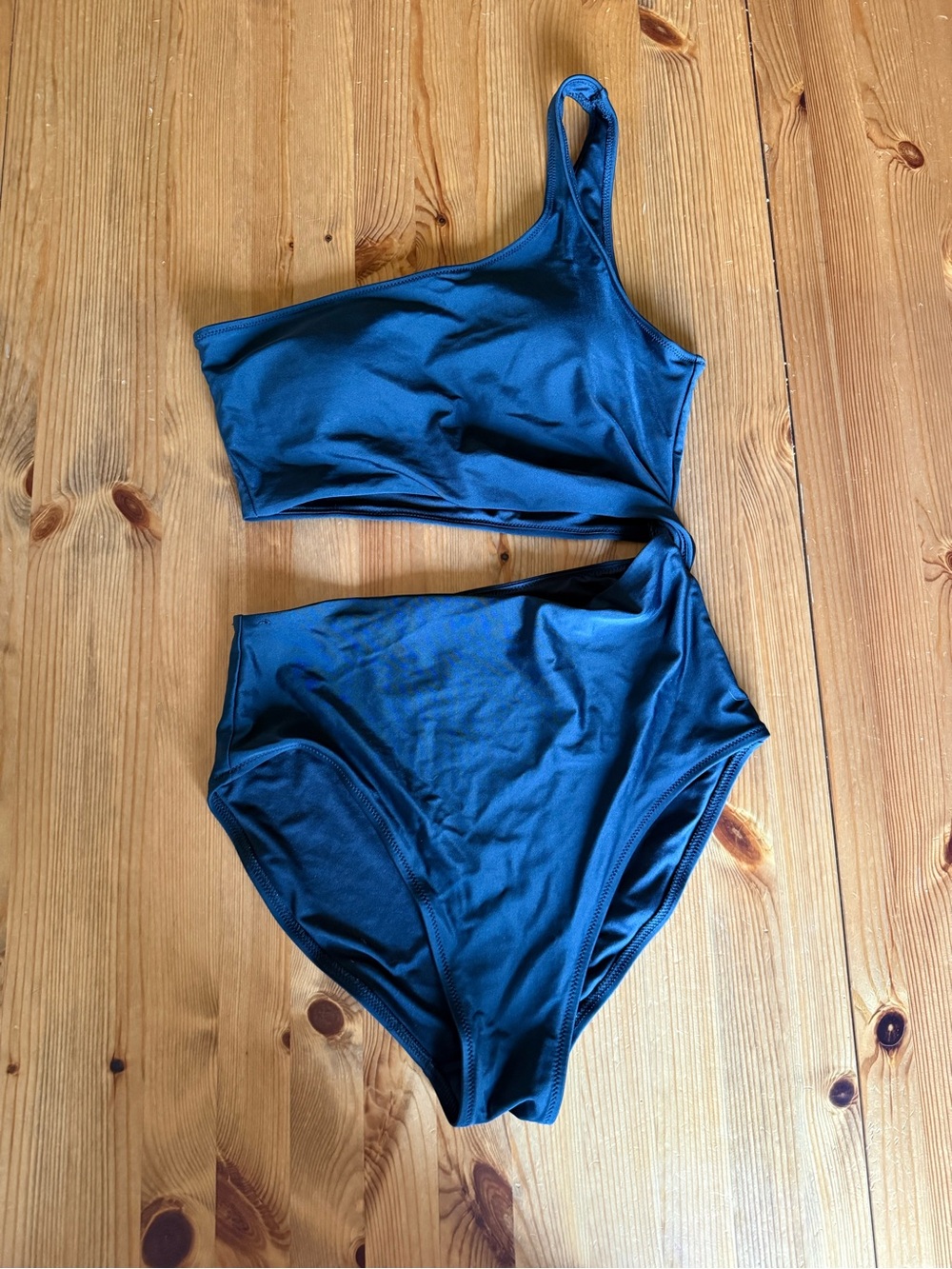 Old Navy Black One Shoulder Swimsuit